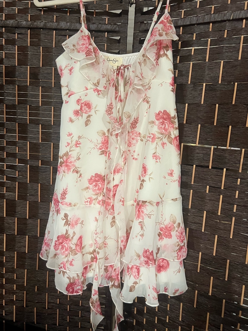 NWT Jessica Simpson floral babydoll style mini sundress, size xsm